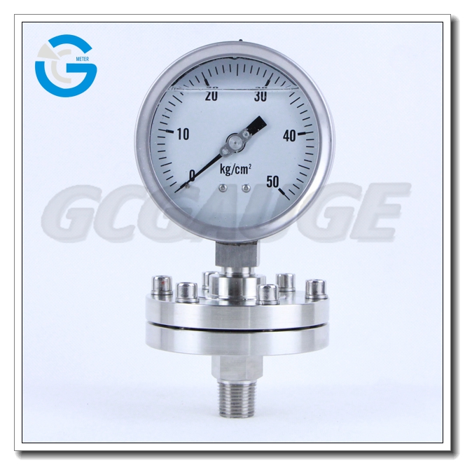 4 Inch Diaphragm Seal Pressure Gauges with All Stainless Steel Material