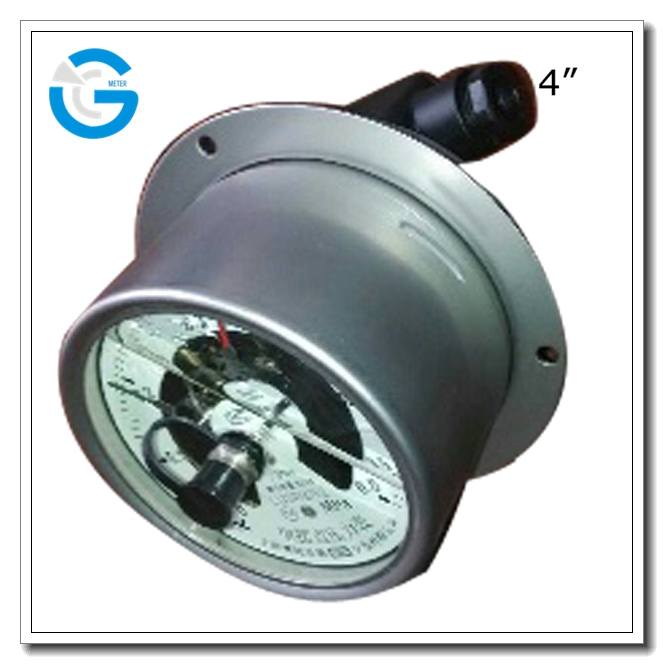 4 Inch All Stainless Steel back Connection with Flange Electric Contact Pressure Gauges
