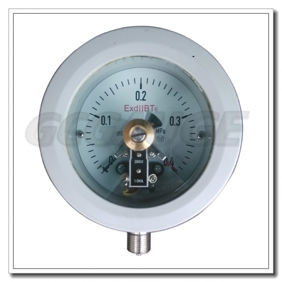 Aluminum Sody Bottom Connection Explosion Proof Electric Switch Pressure Gauges