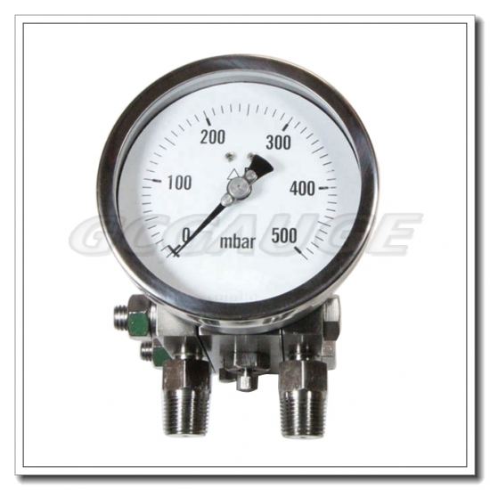 Diaphragm Differential Pressure Gauges For High Steady With 4 Inch Dial All Stainless Steel Material
